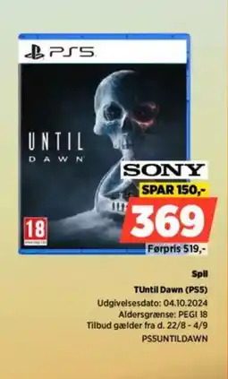 Power Spil TUntil Dawn (PS5) tilbud