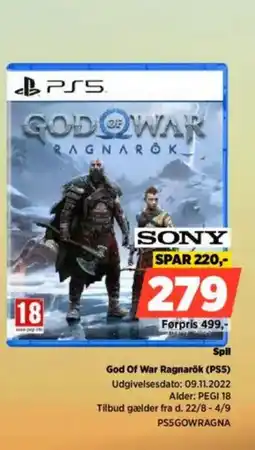 Power Spil God Of War Ragnarök (PSS) tilbud