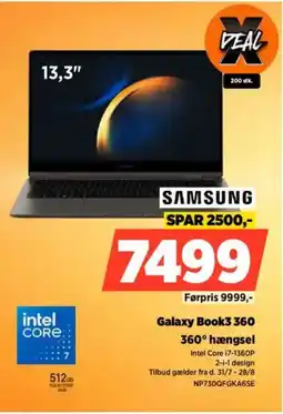 Power SAMSUNG Galaxy Book3 360 360° hængsel tilbud