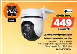 Power C520WS overvågningskamera Følger et bevægeligt mål 360° tilbud