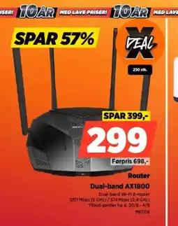 Power Router Dual-band AX1800 tilbud