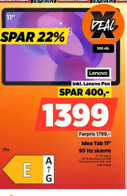Power Lenovo Idea Tab 11" 90 Hz skærm tilbud