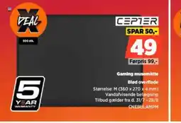 Power CEPTER Gaming musematte Blød overflade tilbud
