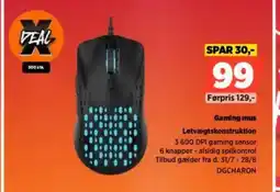 Power Gaming mus Letvægtskonstruktion tilbud