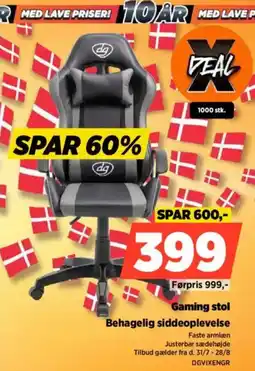 Power Gaming stol Behagelig siddeoplevelse tilbud