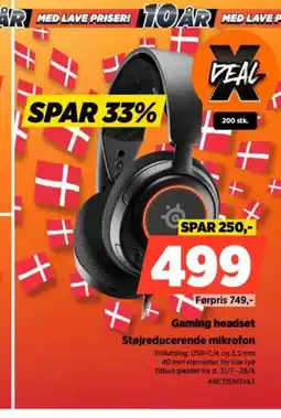 Power Gaming headset Støjreducerende mikrofon tilbud