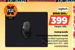 Power logitech Gaming bundle Fantastisk gaming tilbehørs-bundle tilbud