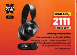 Power Trådløst gaming headset Frekvensområde fra 10 Hz til 40K Hz tilbud