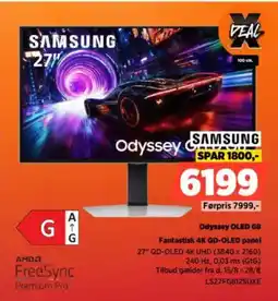 Power SAMSUNG Odyssey OLED G8 Fantastisk 4K QD-OLED panel tilbud