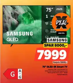 Power DEAL SAMSUNG 75" QLED 4K Smart TV tilbud