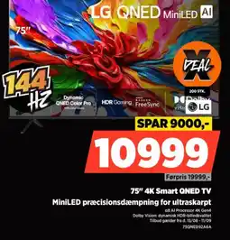 Power LG 75" 4K Smart QNED TV MiniLED præcisionsdæmpning for ultraskarpt tilbud