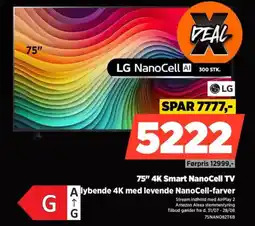 Power LG 75" 4K Smart NanoCell TV A lybende 4K med levende NanoCell-farver tilbud