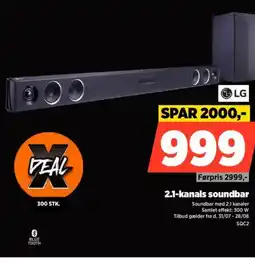 Power LG 2.1-kanals soundbar tilbud