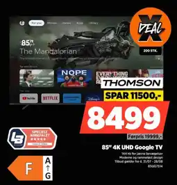 Power THOMSON 85" 4K UHD Google TV tilbud