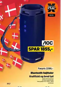 Power Bluetooth-højttaler Kraftfuld og bred lyd tilbud