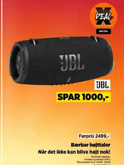 Power JBL Bærbar højttaler Når det ikke kan blive højt nok! tilbud