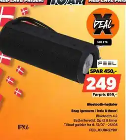 Power FEEL Bluetooth-højtaler Brag igennem i hele 8 timer! tilbud
