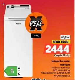 Power Whirlpool Lydsvag Zen-motor Topbetjent tilbud