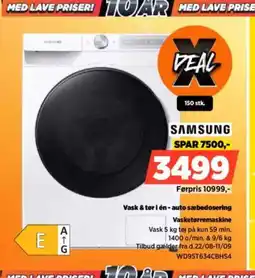 Power SAMSUNG Vask & tør i én-auto sæbedosering Vasketørremaskine tilbud