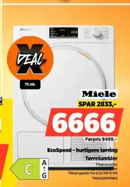 Power Miele EcoSpeed - hurtigere tørring Tørretumbler tilbud
