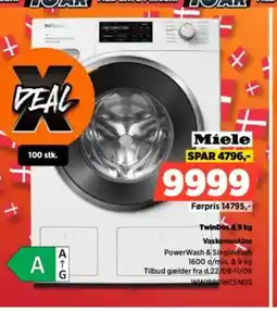 Power Miele TwinDos&9 kg tilbud