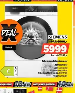 Power SIEMENS Selvrensende kondensator Tørretumbler LED-belysning tilbud