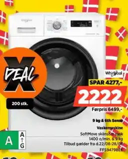 Power Whirlpool & 6th Sense Vaskemaskine tilbud