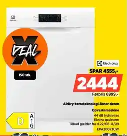 Power Electrolux AirDry-torreteknologi åbner døren Opvaskemaskine tilbud