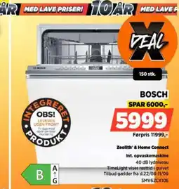 Power BOSCH Zeolith & Home Connect Int. opvaskemaskine tilbud