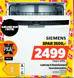 Power SIEMENS Lydsvag & HomeConnect Opvaskemaskine tilbud