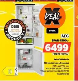 Power AEG ExtraChill skuffe int. køle-/fryseskab tilbud