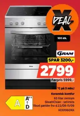 Power GRAM °C på 5 min.! Keramisk komfur tilbud