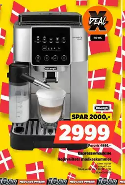 Power DeLonghi Espressomaskine Højkvalitets mælkeskummer tilbud