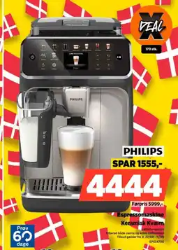 Power PHILIPS Espressomaskine Keramisk Kværn tilbud
