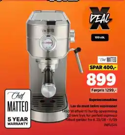 Power MATTEO Espressomaskine Lav de mest lækre espressoer tilbud