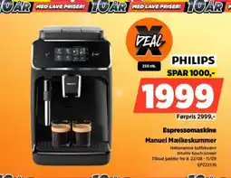 Power Espressomaskine Manuel Mælkeskummer tilbud