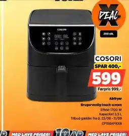 Power COSORI Airfryer Brugervenlig touch screen tilbud