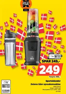 Power Sportsblender Delene tåler opvaskemaskine tilbud