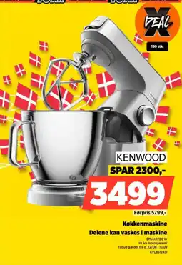 Power KENWOOD Køkkenmaskine Delene kan vaskes i maskine tilbud