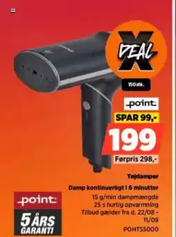 Power Point tejdamper damp kontinuerligt i 6 minutter tilbud