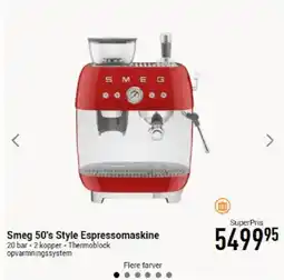 Imerco Smeg 50's Style Espressomaskine tilbud