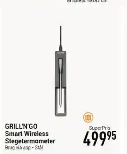 Imerco GRILL'N'GO Smart Wireless Stegetermometer Brug via app - Stál tilbud