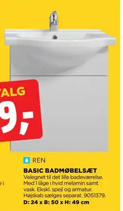 jem & fix BASIC BADMØBELSÆT, DKK 449 tilbud