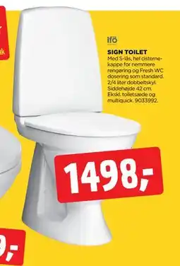 jem & fix SIGN TOILET, DKK 1498 tilbud