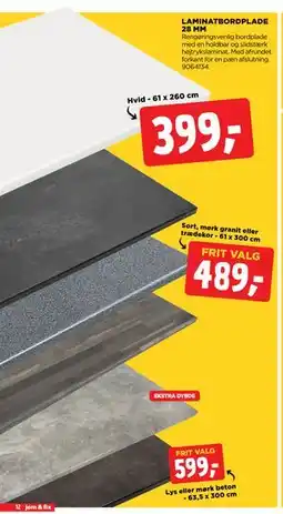 jem & fix LAMINATBORDPLADE 28 MM tilbud