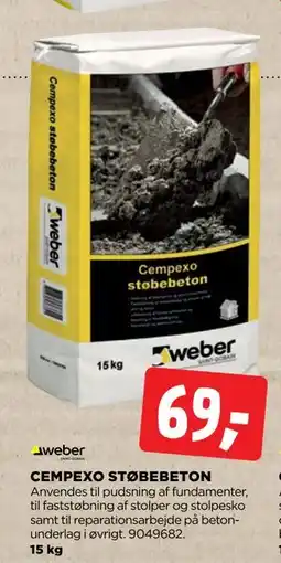jem & fix CEMPEXO STØBEBETON, DKK 69 tilbud