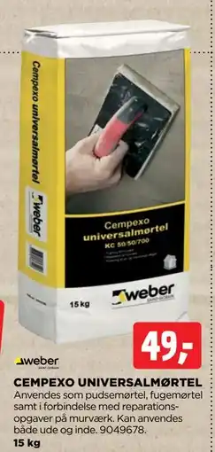 jem & fix CEMPEXO UNIVERSALMØRTEL, DKK 49 tilbud