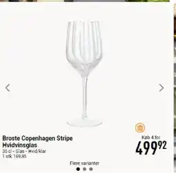Imerco Broste Copenhagen Stripe Hvidvinsglas tilbud