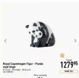 Imerco Royal Copenhagen Figur - Panda med Unge tilbud