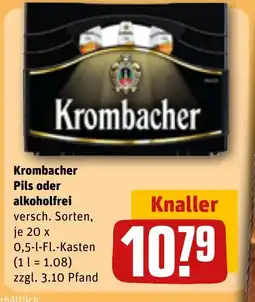 REWE DE Krombacher Pils oder alkoholfrei tilbud